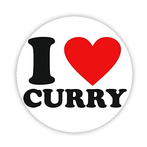 I LOVE CURRY Button Badge 58mm Large Pinback Pin Back Lapel Novelty Gift