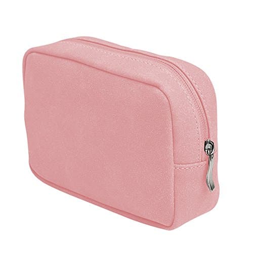 GENORTH Charger Storage Pouch Electronics Accessories Organizer Bag Multifunction Makeup Travel Carrying Power Supply Case Pouch （Pink)