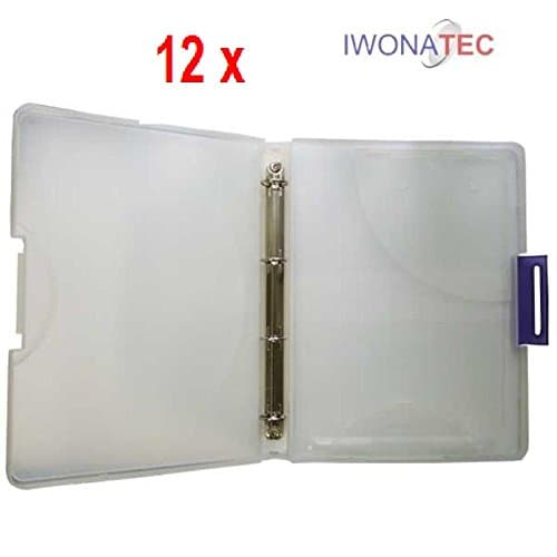 12 x A4 Ring Binder 4 RINGS Transparent Hard Box