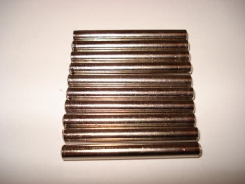 24 SHELF SUPPORT NICKEL PLATED BAR PINS STUDS PEG STEEL 5MM (SUKI)