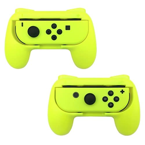 ADZ Grips 2 x Controller Grip Handles for Nintendo Switch Joy-Con Controller (Yellow)