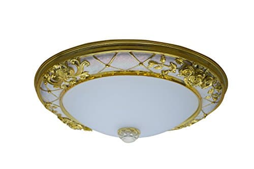 Jens 80024/01/JS Pink STOLTE Wall and Ceiling Light, Metal Glass, gold-weiß, E27 40 wattsW 240 voltsV