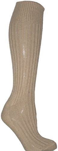 Military Action Mens Long Wool Blend Boot Socks Beige