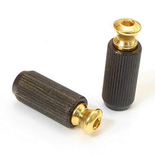 2x Floyd Rose Guitar Tremolo hinge posts 10mm diameter 7mm thread in Gold