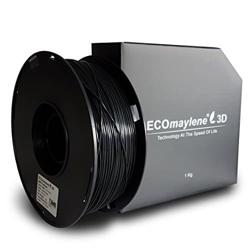 ECOmaylene3D ABS Printer Filament 1Kg Spool Coffee Black 1.75mm Dimensional Accuracy +/- 0.05 mm | Consistent 3D Printing, Great Density &amp; Layer Bonding, Low to No Warping, Low to No Odor &amp; Easy Use