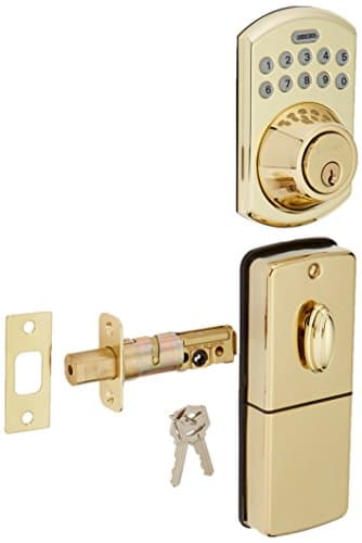 Lockstate Remotelock 5i Wi-Fi Electronic Deadbolt, Smart Lock, Polished Brass