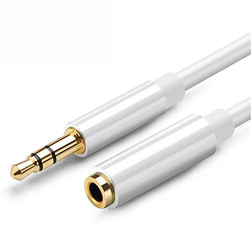 Data cable AV118 headphone audio extension cable 3.5mm male to female computer microphone microphone extension cable 3M, PVC shell dark gray, 0.5M