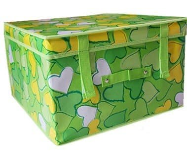 Baby Practical Foldable Nursery Storage Organizer Containers K1541-3 (green with hearts)