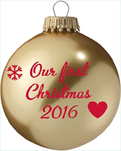 Our First Christmas 2016 - Gold Christmas Tree Bauble