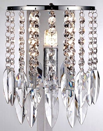 Willazzo Acrylic Crystal Wall Light Clear Polished Chrome