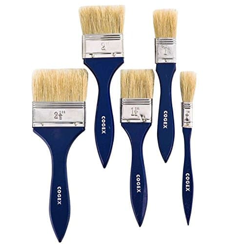 Cogex 58034 Flat Brush Set of 5 Various Sizes