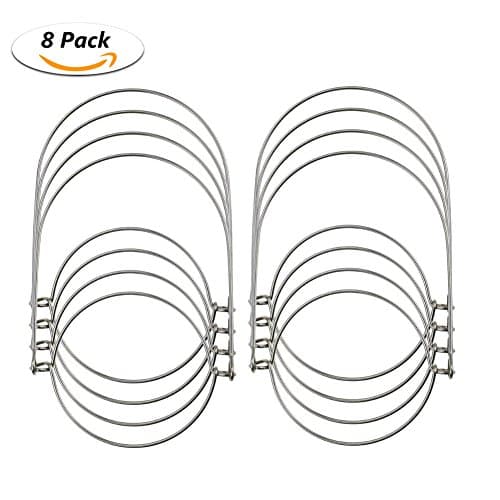 Kesset 8 PCS Wire Handles for Mason Solar Light Stainless Steel Mason Jar Hanger, Canning Jars Hanger Hanging Hook Handle