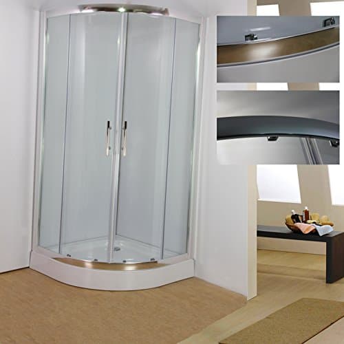 Shower Enclosure Quadrant Corner Screen Cubicle Doors Tray Waste 700 800 900 MM (900 MM)