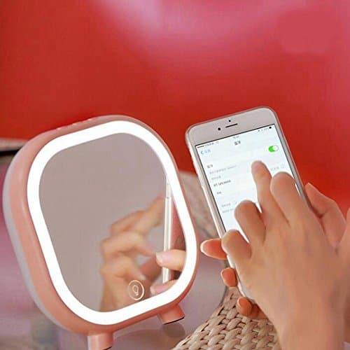 ZT Make-Up Mirror Lamp Bluetooth Audio Desk Lamp LED Touch Multi-Functional Desktop Vanity Mirror Birthday Gifts , lazy cat