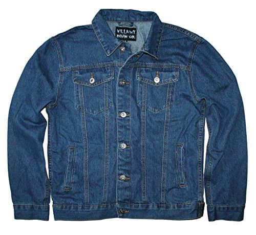 Villainy Denim Co Men's Denim Jacket, Medium