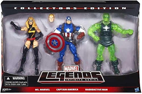 Marvel Legends Infinite Series Collector Edition Ms. Marvel, Captain America & Radioactive Man