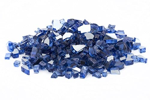 Dragon Glass 1/2" 20 lb. Medium Cobalt Blue Reflective Fire Glass