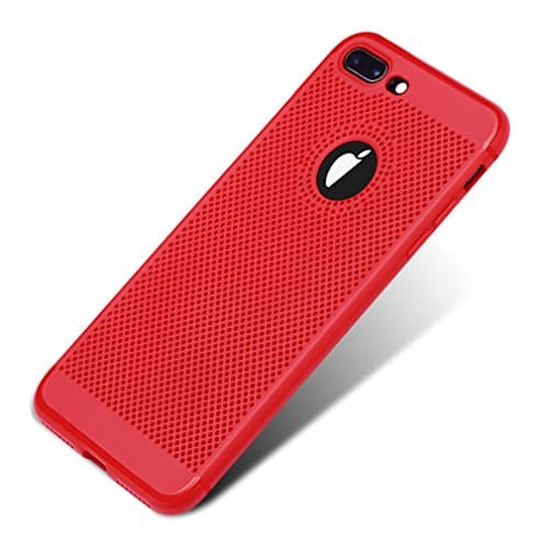 Phone Case For iPhone 7 Plus / iPhone 8 Plus Hollow out Breathable heat radiation tpu iPhone7Plus Cover iPhone8Plus Cover Red