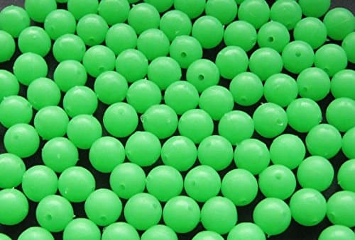 50 x Lumi Round Plastic Rig Beads 8mm