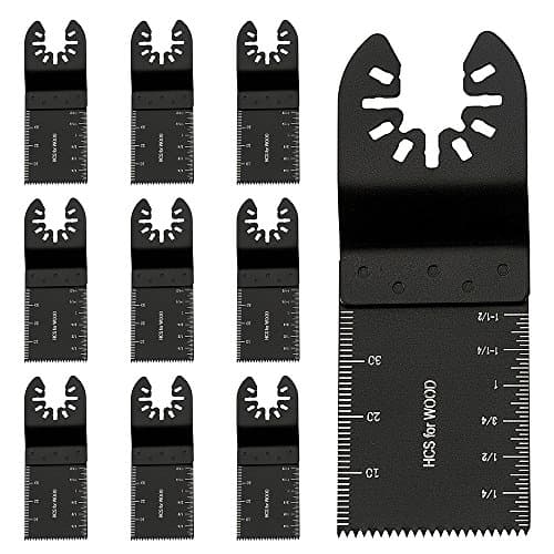 10PCS Multi Tool Blades Set for Wood Black Oscillating Saw Blades Kit Multi Tools