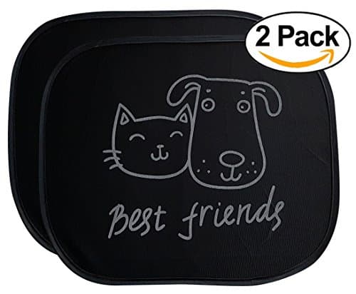 Car Window Shades 2 Pack - Sun Shader for UV Blind protection, Kids, Baby, Child, Best Friends edition to block the sun &amp; stay safe