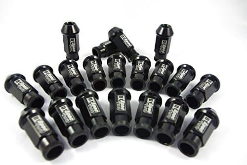 D1 Spec Lug Nuts M12 x 1.25 Black Honda Civic Integra CRX Nissan 200SX S13 S14 JDM Style