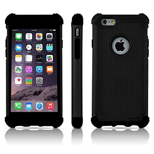 [ iPhone 6s ] SOOPER Defender Heavy Duty Protective Hard Full Body Cover Case For Apple iPhone 6s / iPhone 6 (Black)