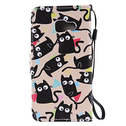 Dkang Elegant Printing Drawing Design Pattern Magnetic Flip Protective Cover Executive Wallet Bool Style PU Leather Cover with Credit Card Holder slots cartoon cats eyes Case For Samsung Galaxy Note 5 (009)