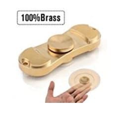 FridayFun Fidget Spinner Brass EDC ADHD Focus Toy With Smaller Friction and Longer rotation, High Speed Small Bearing Anxiety Relief Toys