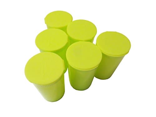 100x SOLID YELLOW Pop Top Containers 80ml Squeeze Vial Medical Herb Pill Box 19 Dram Bottles