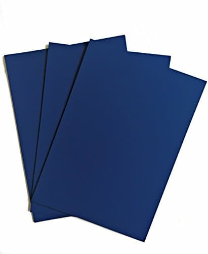 Merakii Smoothly Tactile Double Sided 260GSM Paper Board Sheet (Deep Blue) - Pack of 10