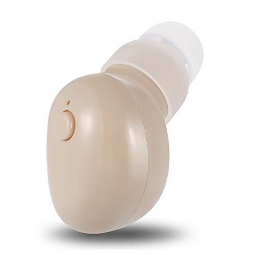 Bluetooth Earbud, TuneActive Smallest Invisible Wireless Car headset [Magnetic USB Charging], HD Mic with Hands-free Calling Mini Office Earphone Light Sport Headphones One Earpiece (Beige/Skin)