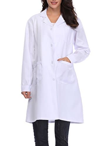 Denise White Lab Coat for Women with Three Pockets