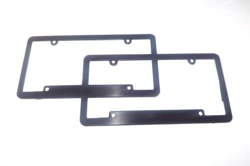 2-Black Blank Auto Truck RV Plastic LICENSE PLATE FRAMES