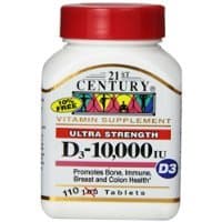21st Century D 10,000 Iu Tablets, 110 Count