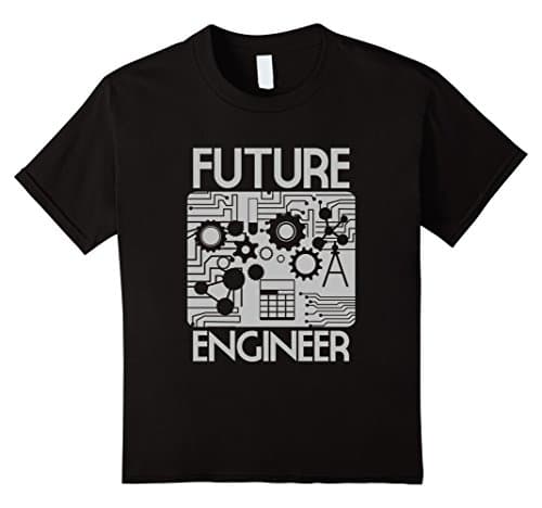 unisex-child Future Engineer T-Shirt for Engineering Students 8 Black