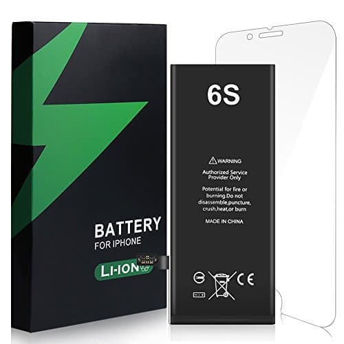 Energy Tech iPhone 6S Battery Replacement Kit 1715mAh Li-Ion with Repair Tool Set Adhesive Stripes and Screen Protector for Model A1633, A1688, A1700