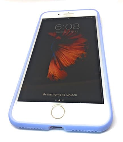 Iphone 7 Silicone Ultra thin Phone Cases With Apple Logo Cut (sky blue)