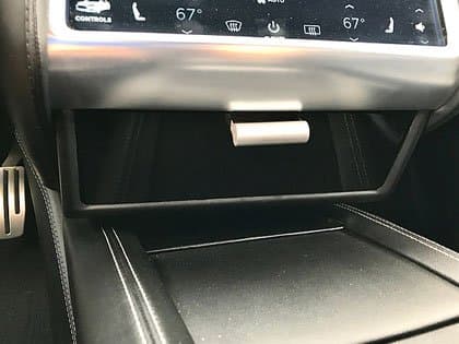 Tesla Model S, Tesla Model X, Dash Drawer Gloss Piano Black Wrapped front face