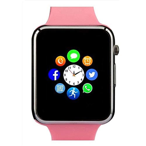 Smart Watch Bluetooth Fitness Tracker Qidoou Android iOS Compatible Smart Watches, Waterproof Pedometer Sleep Calorie Monitor Call/Message Sync Music Clock for Men Women Kids Gift (Pink-2)