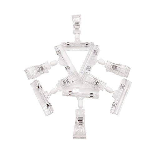Yuanxia2 6pcs Clear Plastic Rotatable POP Clip-on Style Merchandise Sign Display Clip Holder