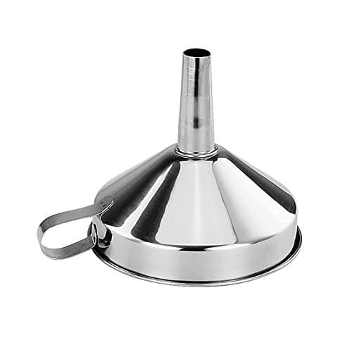 Ablevel Stainless Steel Funnel with Removable Strainer/Filter for Transferring of Liquid, Fluid, Dry Ingredients &amp; Powder, Silver(13cm)