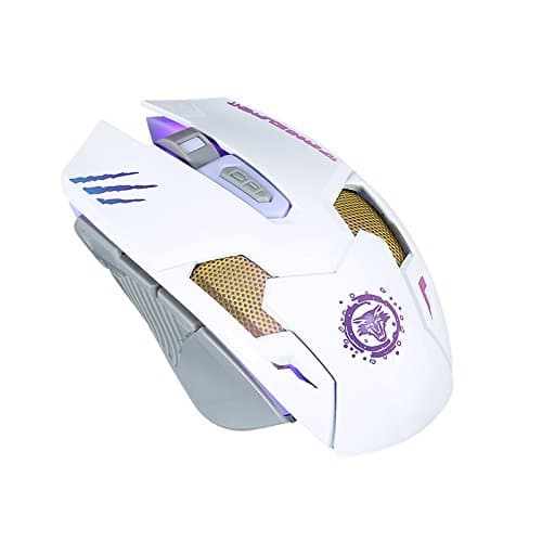 HlZ Magic Beetle T20 White Wired Game Mice USB Cable General Mouse For Tablet Desktop Notebook Metal Backcover