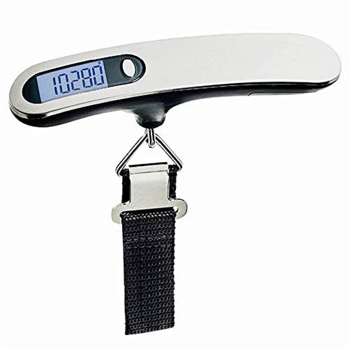 Yzyamz Digital Electronic Luggage Scale, Mini With Backlight LCD Display Household Scale Stainless Steel + Black, Stainless Steel + White Portable 10g ~ 50kg Travel Multi-function High-precision Porta