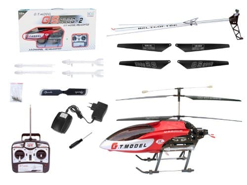 TMS® Red 53'' GT QS8006 Extra Large 3.5 Ch RC Coaxial Helicopter Builtin GYRO 2 Speed