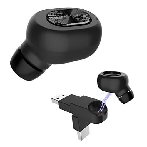 Mini Invisible Bluetooth Earbuds, Magnetic Charging Wireless Mini Invisible Bluetooth Sports Car Headset Smallest Bluetooth Earpiece Earphone with Mic, Black