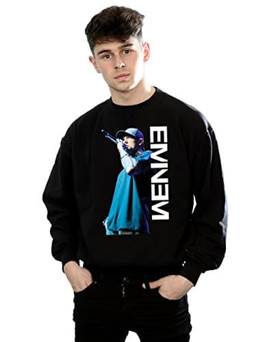 Eminem Men's Mic Pose Sweatshirt Medium Black