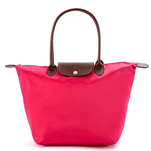 DEEZONE Women's Waterproof Foldable Tote Shoulder Bag - Rose