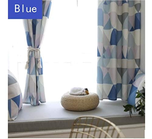 Quality WG Polyester Cotton Curtains Environmentally Active Printing Blackout Dustproof Bedroom Balcony Finished Curtains,Yellow,1Pc(W140*H215cm) [Energy Class A]
