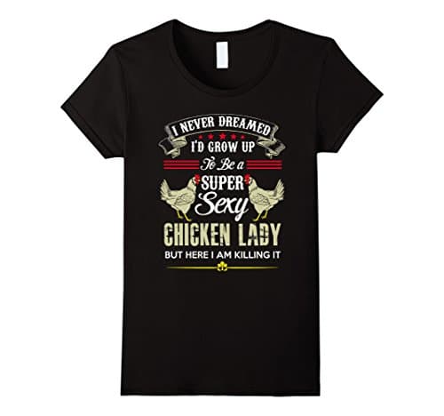 Women's Chicken Lady T-shirt Medium Black